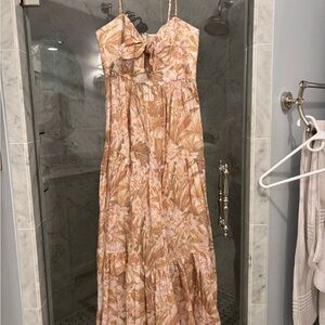 Zimmermann Beige Floral Maxi Dress